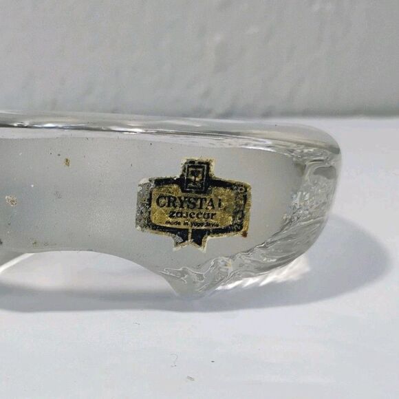 Vintage Lead Crystal Zajecar Sitting Bunny Rabbit Paperweight Figurine Art Glass - Picture 5 of 8